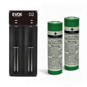 Pack Chargeur EVOX Energy + 2 Accus 18650 3000mAh